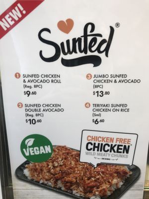 Vegan sunfed chicken at St Pierre's Sushi in Auckland