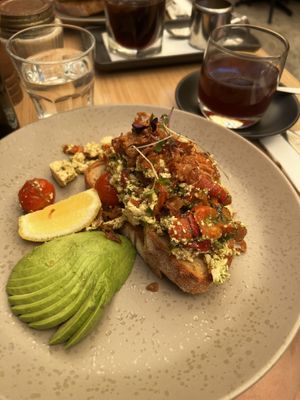 Scrambled tofu   at Penny Farthing Espresso in Northcote