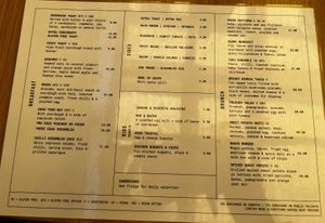 Menu VG OR VGO  at Penny Farthing Espresso in Northcote