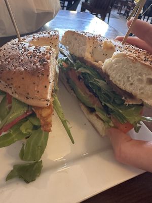 Breakfast Sammy cross section  at The Nucleus in Eau Claire