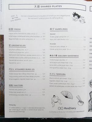 Menu December 2020 at SNUG in New Plymouth