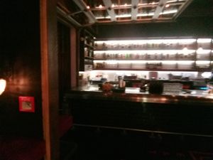 Cocktail bar (sorry about poor focus!) at SNUG in New Plymouth