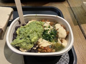 Naked vegan burrito bowl  at Tortilla - Camden Town in North West London