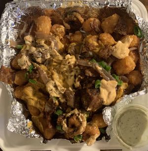 Loaded tots at Galaxy Hut in Arlington