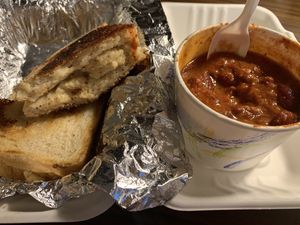 Grilled cheese and chili  at Galaxy Hut in Arlington