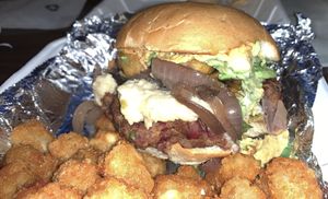 Jalapeño burger  at Galaxy Hut in Arlington
