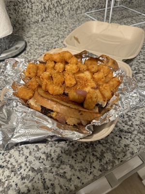Reuben and (many) tots  at Galaxy Hut in Arlington