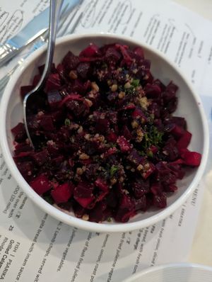 Beet and Apple Salad with Walnuts at Blu Kouzina in Sarasota