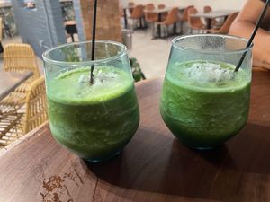 Green juice   at Pa' Comer Sano in Vega Baja