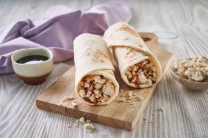 Halawa dessert wrap (VEGAN) at Zaatar w Zeit in Vancouver