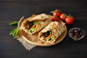 Zaatar & Veggies Manousheh (Vegan) at Zaatar w Zeit in Vancouver