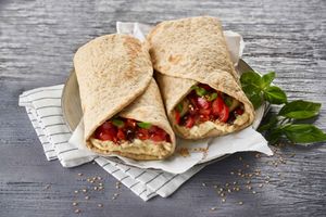 Zaatar & Hummus wrap (VEGAN) at Zaatar w Zeit in Vancouver