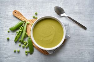 Green pea & kale soup (VEGAN) at Zaatar w Zeit in Vancouver