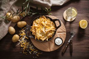 Fries & Cheese (Vegetarian) at Zaatar w Zeit in Vancouver