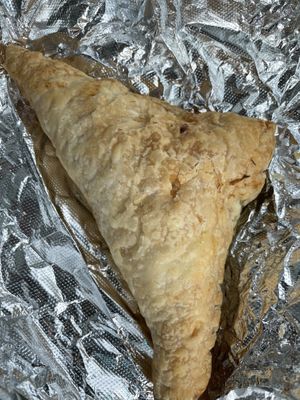 Vegan-cheese spinach turnover  at Balsam Bagels in Rochester