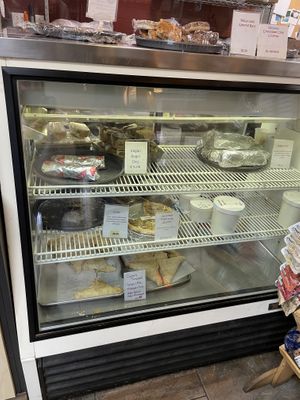 Vegan bagel dog, vegan cookies, vegan mushroom turnover, vegan spinach turnover at Balsam Bagels in Rochester