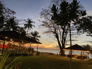 View from the beach front restaurant at Khaolak Merlin Resort in Khao Lak