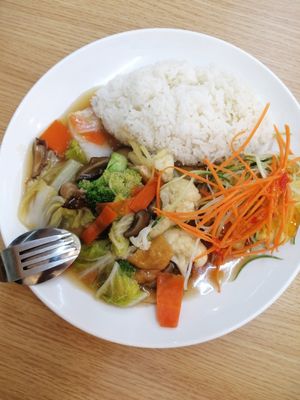 Luo han rice at Green by choice 我行我素 - Hougang Green Mall in Northeast Singapore