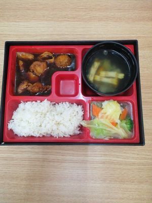 Monky head mushrooms bento at Green by choice 我行我素 - Hougang Green Mall in Northeast Singapore