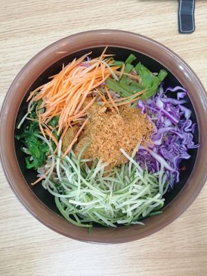 Monkey head mushrooms bibimbap at Green by choice 我行我素 - Hougang Green Mall in Northeast Singapore