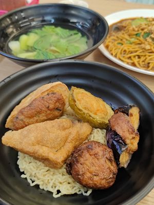 Yong tau foo with kolo mee at Green by choice 我行我素 - Hougang Green Mall in Northeast Singapore