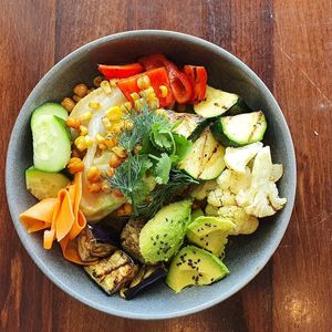 Grilled Veggie Salad at Scenario Cafe in Yeronga