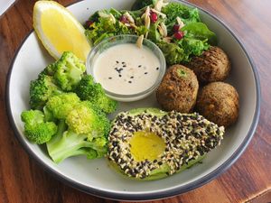 Vegan bowl at Scenario Cafe in Yeronga