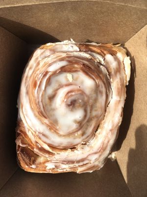 Cinnamon roll. So flaky buttery and delicious ! at Allegro Bakery in Pittsburgh