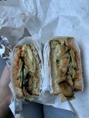 Eggplant melt  at Allegro Bakery in Pittsburgh