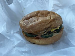 Breakfast sandwich.  at Allegro Bakery in Pittsburgh