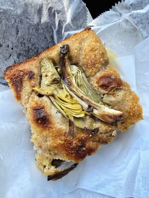 Artichoke Sourdough Slice at Allegro Bakery in Pittsburgh