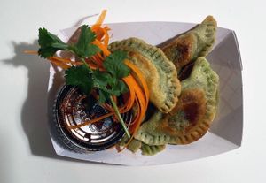 Vegan Gluten-Free Mushroom Dumplings  at Cai's Dim Sum Catering Brattleboro Vermont at Cai's Dim Sum Catering in Brattleboro