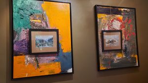 Cai's art at Cai's Dim Sum Catering in Brattleboro