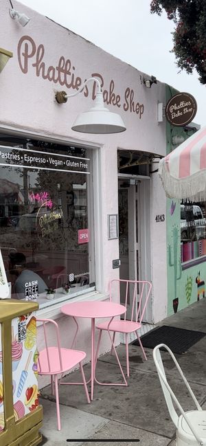 Such a cute storefront  at Phatties Bake Shop in San Diego