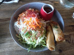 Bun bi chay noodle salad at Vego Delish in Perth
