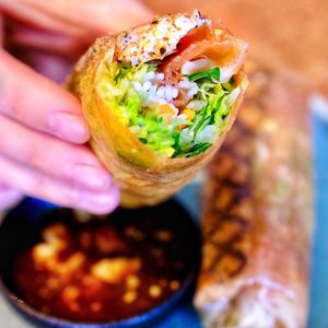 Rice paper rolls  at Vego Delish in Perth