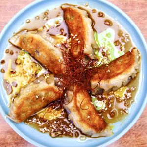 Pot stickers  at Vego Delish in Perth