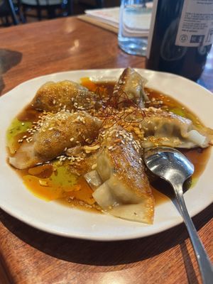 Home made dumplings  at Vego Delish in Perth