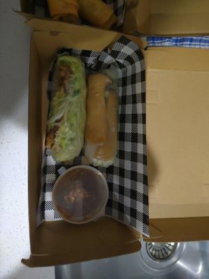 Rice paper rolls at Vego Delish in Perth