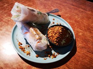 Five Spice Caramelised Tofu Rice Paper Rolls at Vego Delish in Perth