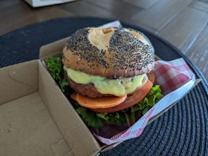 Peekaboo burger at Vego Delish in Perth