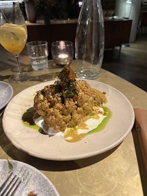 Satay Cauliflower   at Monster Kitchen and Bar in Canberra