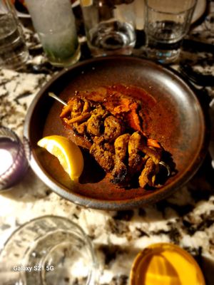 Mushroom skewer. Fantastic! at Monster Kitchen and Bar in Canberra