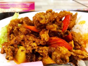 Vegetarian oyster mushroom rice  at SSL Vegetarian 顺顺来素食 in North Singapore