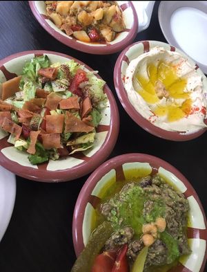 Lots of vegan small dishes  at Palms Cafe in Nottingham