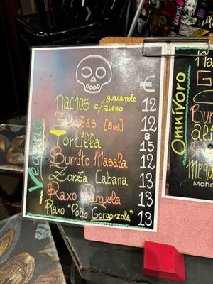 vegan menu at Mahara in A Coruna