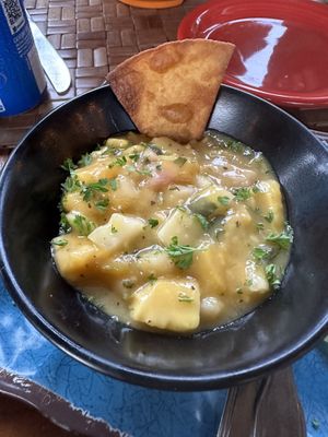 Mango Gazpacho   at Rhumb Lines in St John