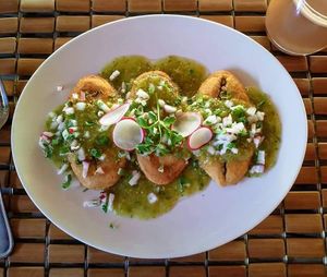 Tlacoyos Hidalguenses  at Coral Restaurante in Cozumel