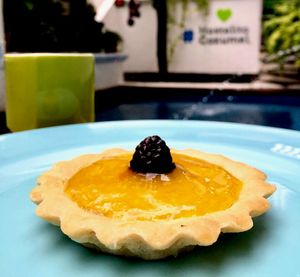 Tartaleta de mango cremoso at Coral Restaurante in Cozumel