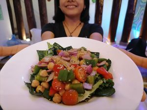 Ensalada mediterránea at Coral Restaurante in Cozumel